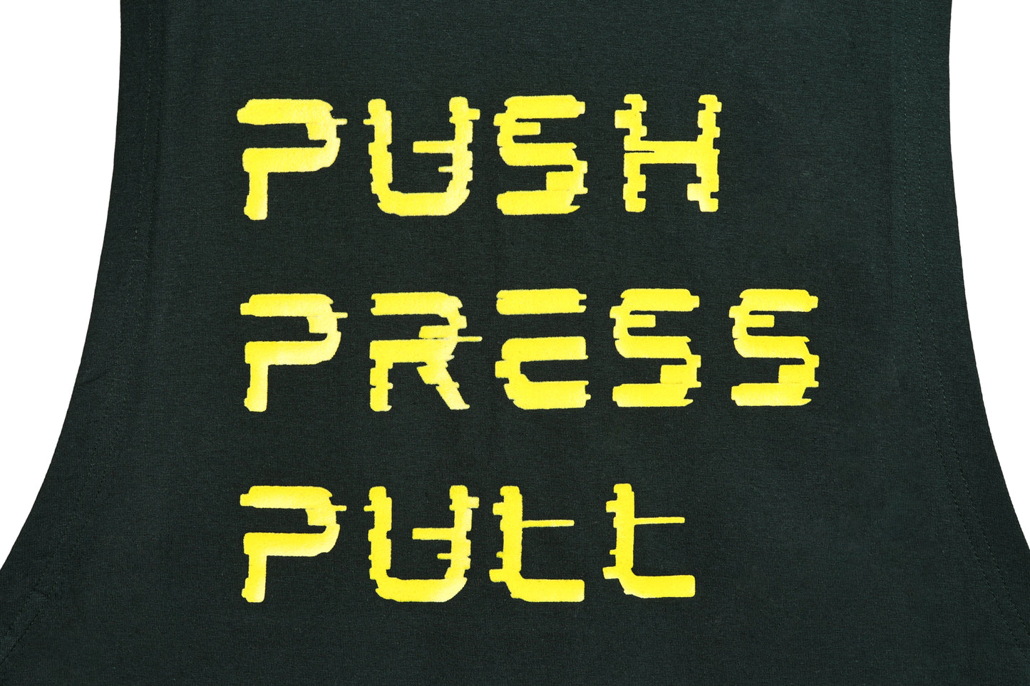 Push Press Pull Forest Green Tank