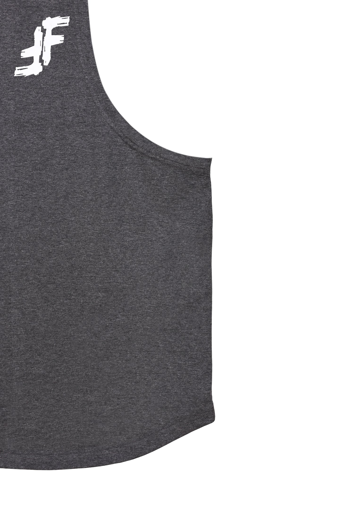 Grey Melange Drop Cut Tank