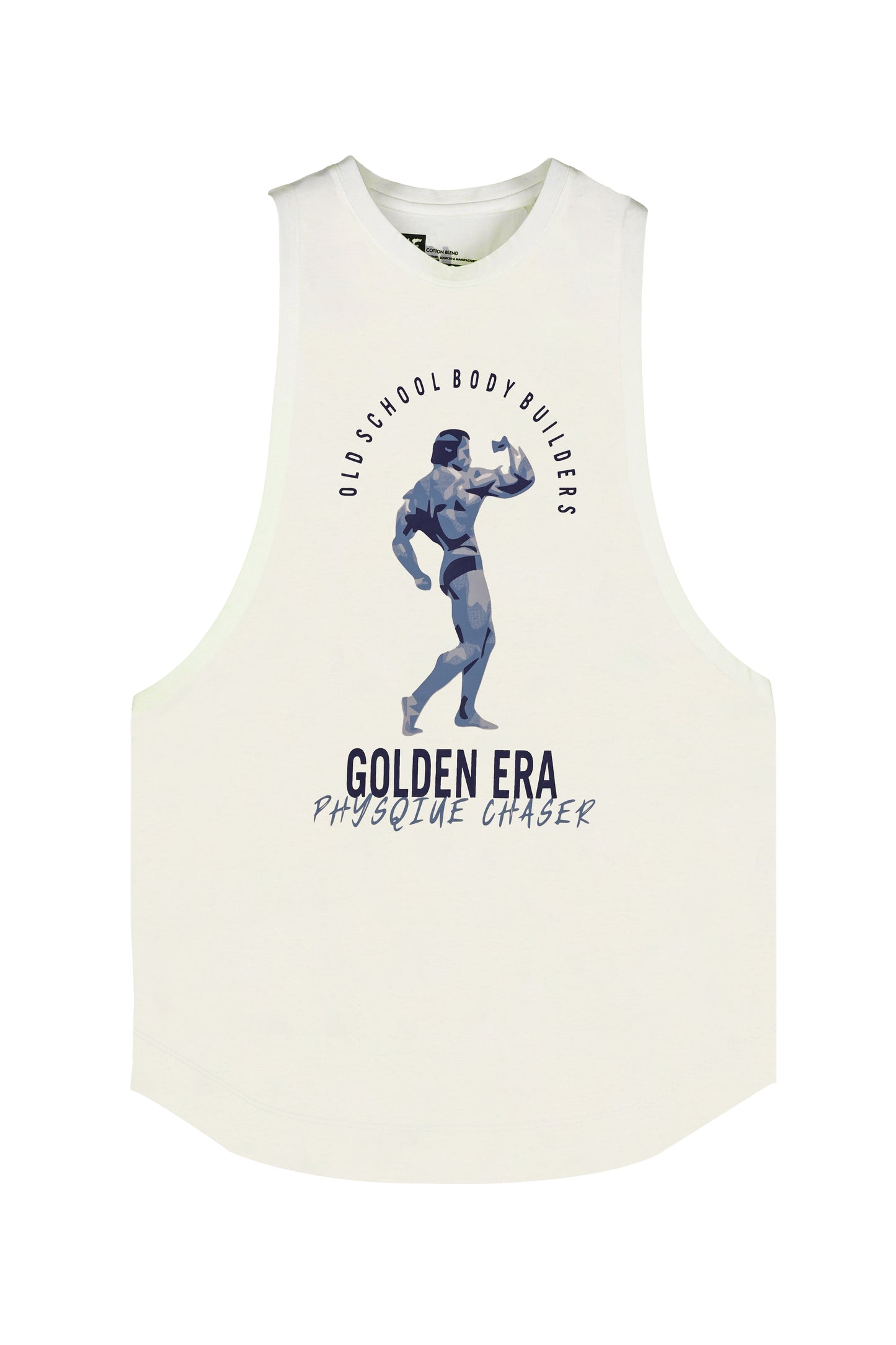 Golden Era Physique Chaser Off-White Drop Cut Tank