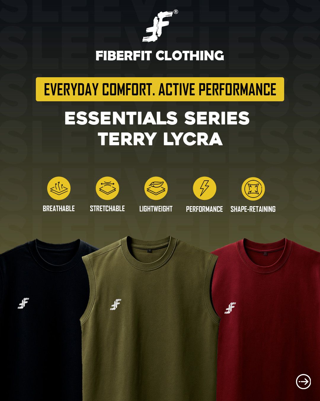 TerryFlex Essentials Sleeveless Gym Tee – Crimson | Free Shorts Limited Offer