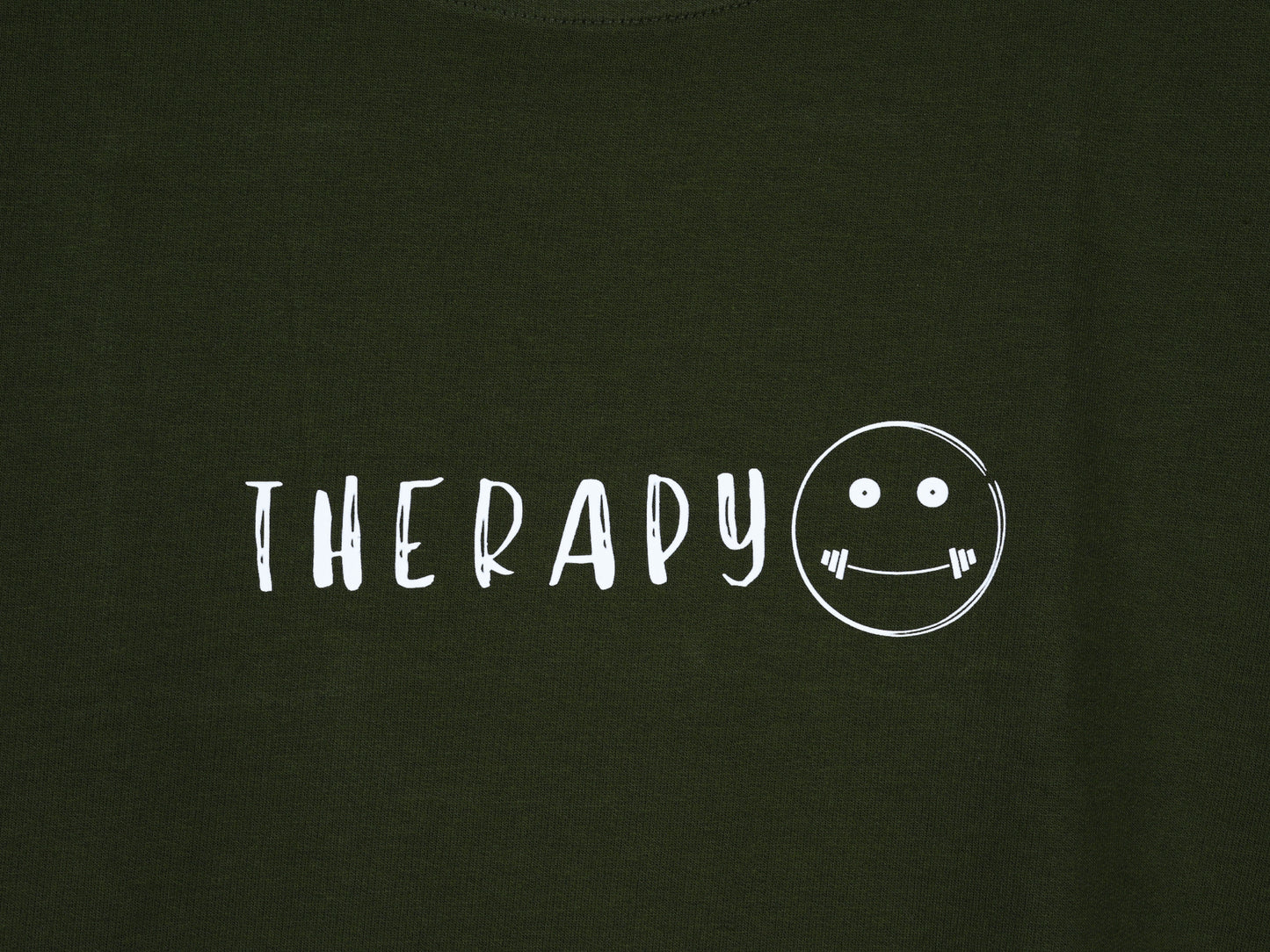 'Therapy' Oversized Forest Green T-shirt