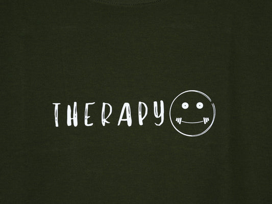 'Therapy' Oversized Forest Green T-shirt