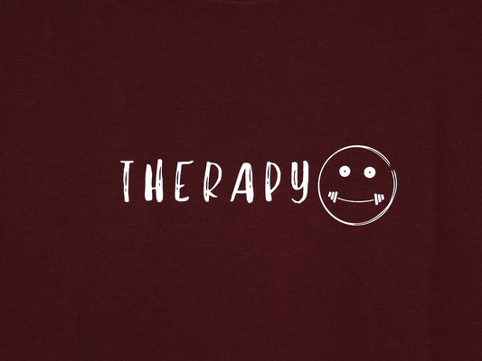 'Therapy' Oversized Red T-shirt