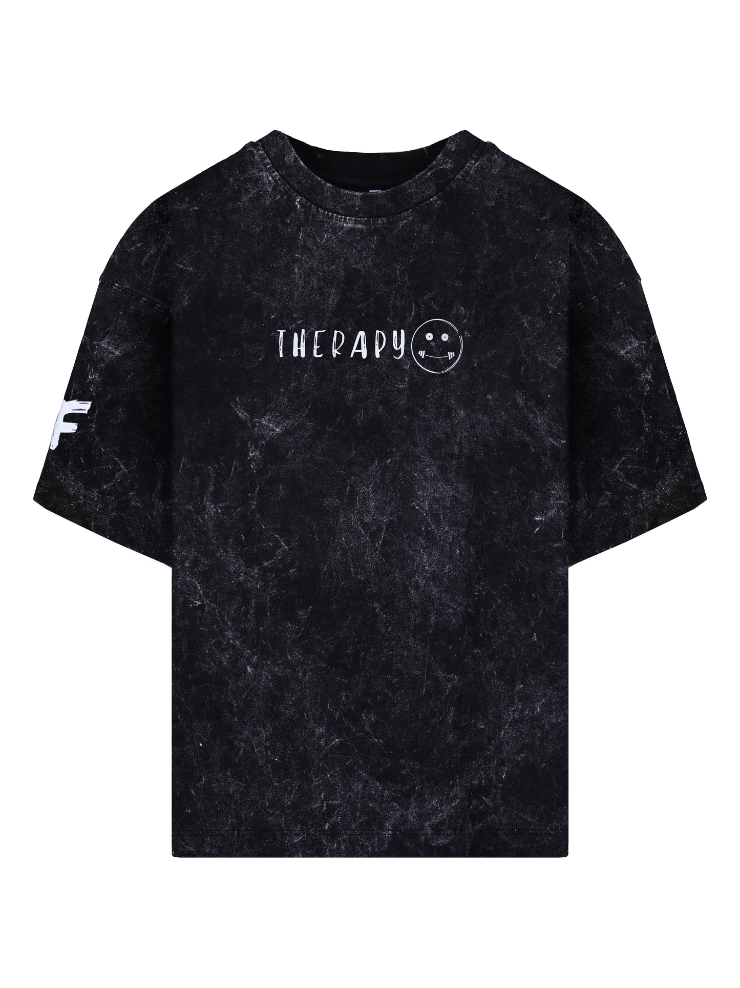 'Therapy' Oversized Acid Wash T-shirt