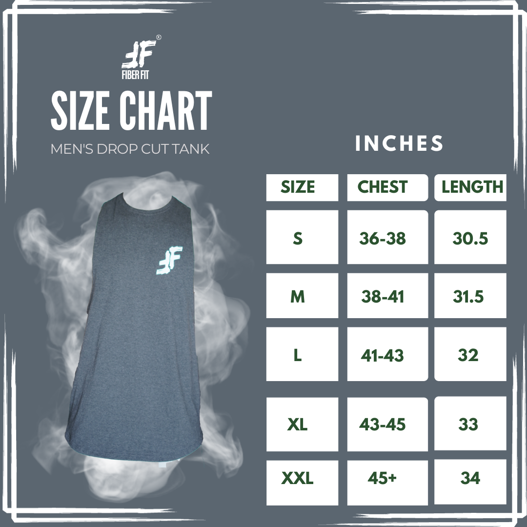 Grey Melange Drop Cut Tank