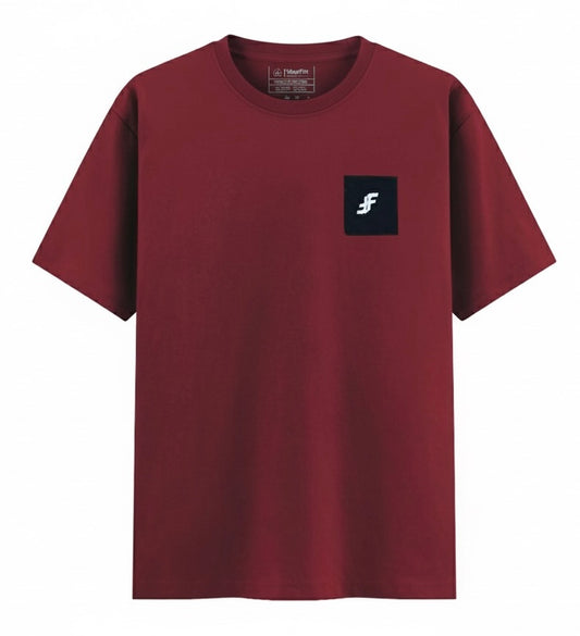 Crimson Maroon Light Oversized Tshirt Cotton Elastane