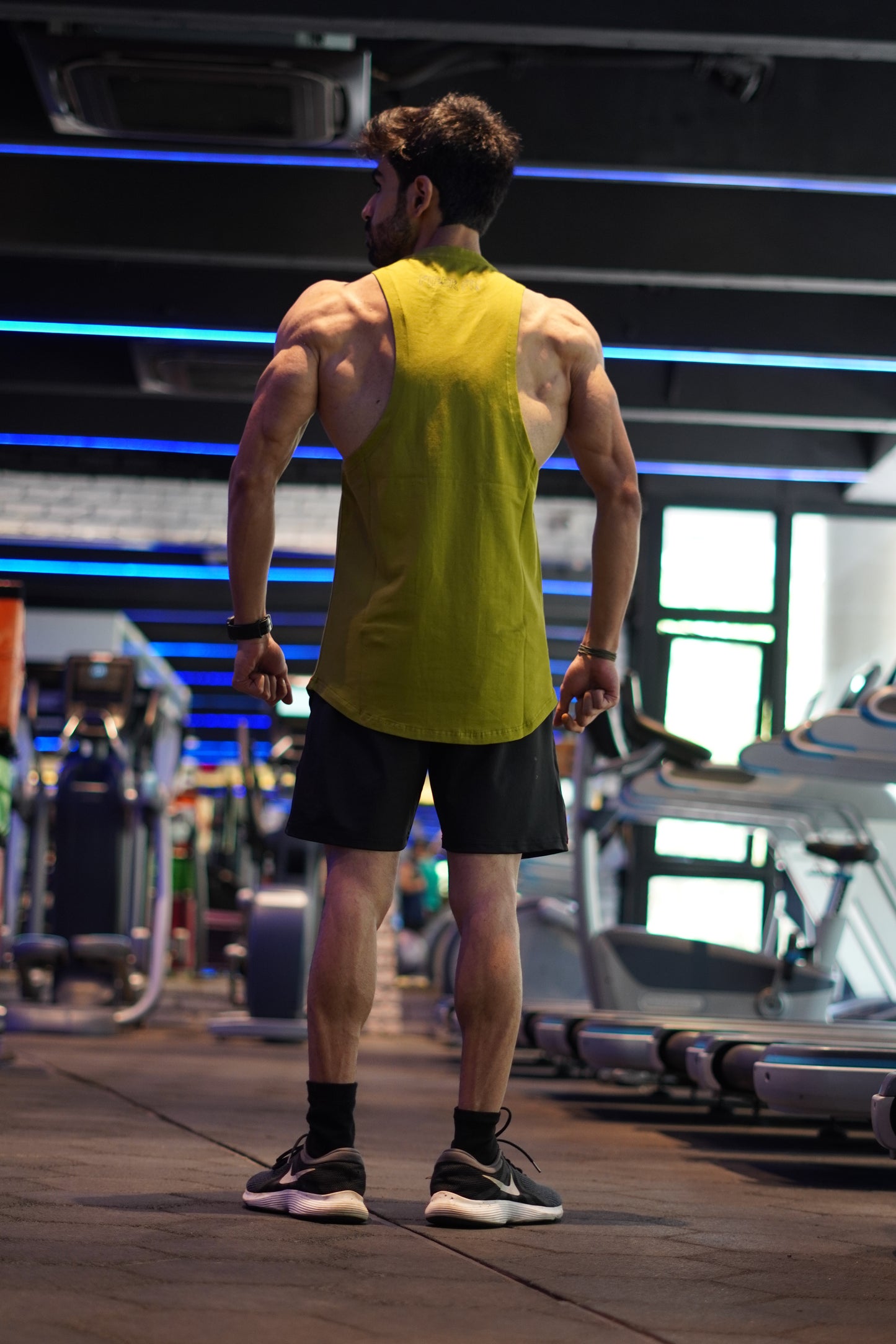 Military Green Drop Cut Tank