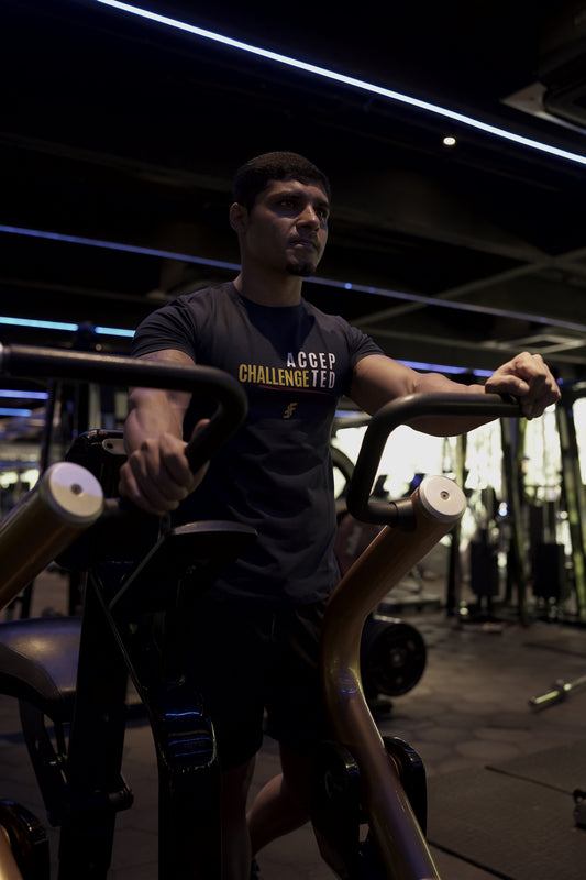 Challenge Accepted Navy Blue Workout Tee
