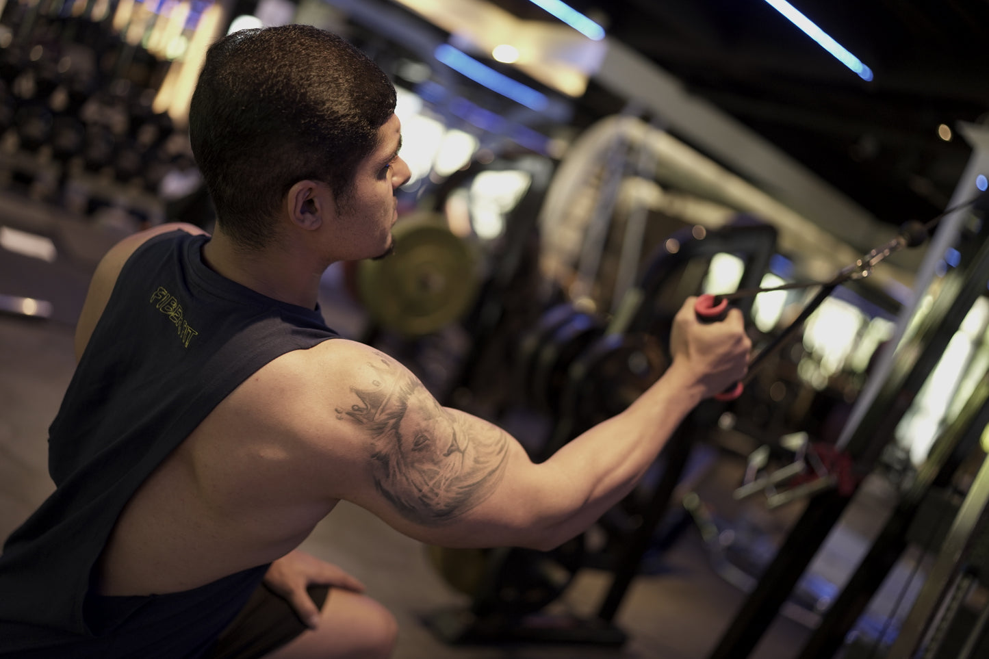 Navy Blue Drop Cut Tank
