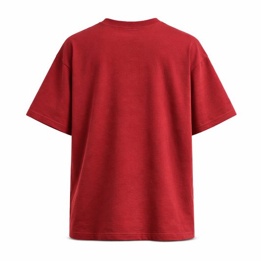 Crimson Maroon Light Oversized Tshirt