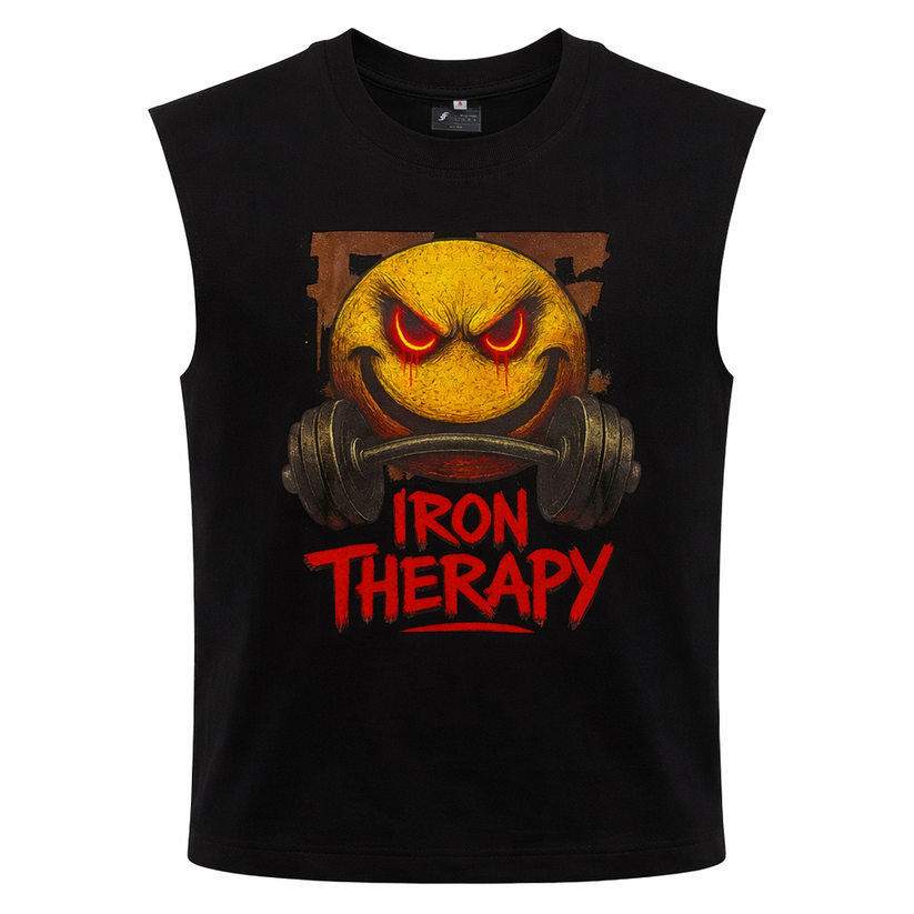 Iron Therapy – French Terry Oversized Sleeveless Tee – FiberFit ...