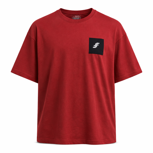 Crimson Maroon Light Oversized Tshirt