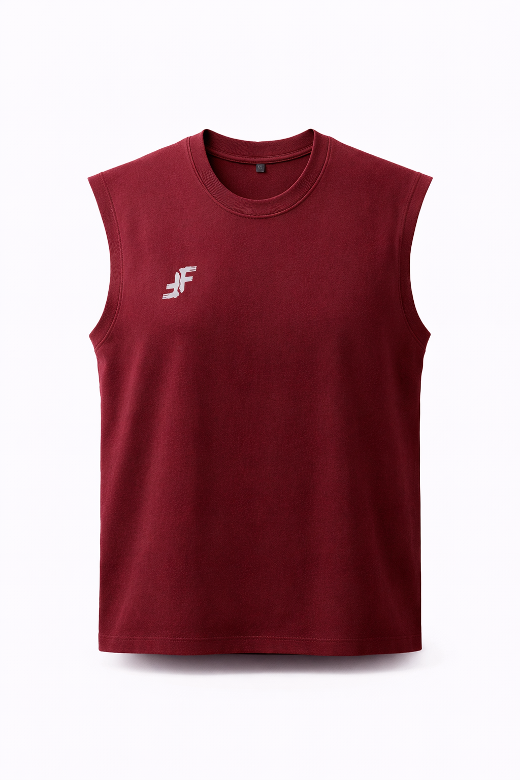 TerryFlex Essentials Sleeveless Gym Tee – Crimson | Free Shorts Limited Offer
