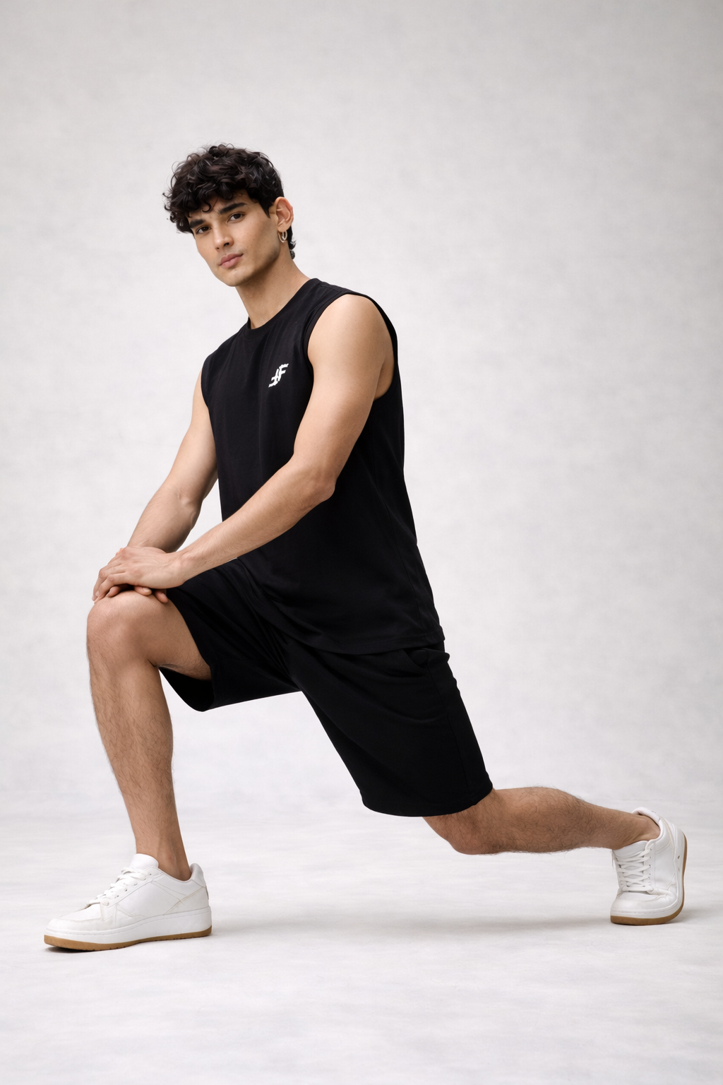 TerryFlex Essentials Sleeveless Gym Tee – Black | Free Shorts Limited Offer