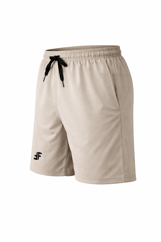 TechVelocity Training Gym Shorts Light Beige