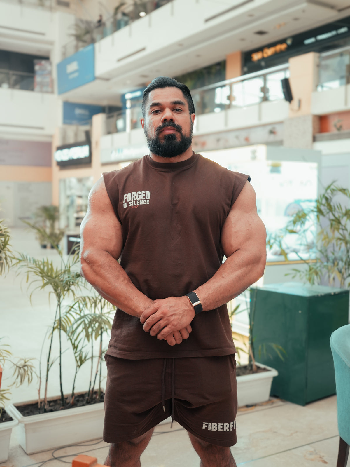 Forged in Silence Sleeveless Coord Set – Chocolate Brown